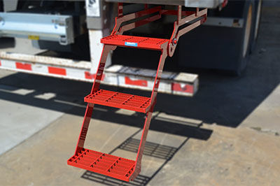 retractable step for commercial truck van